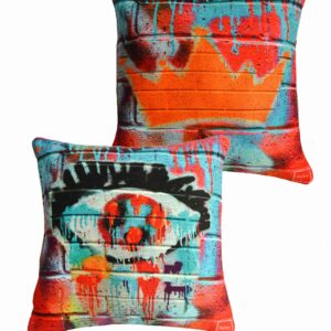Pack of 2 Graffiti Soft Cushion Pack