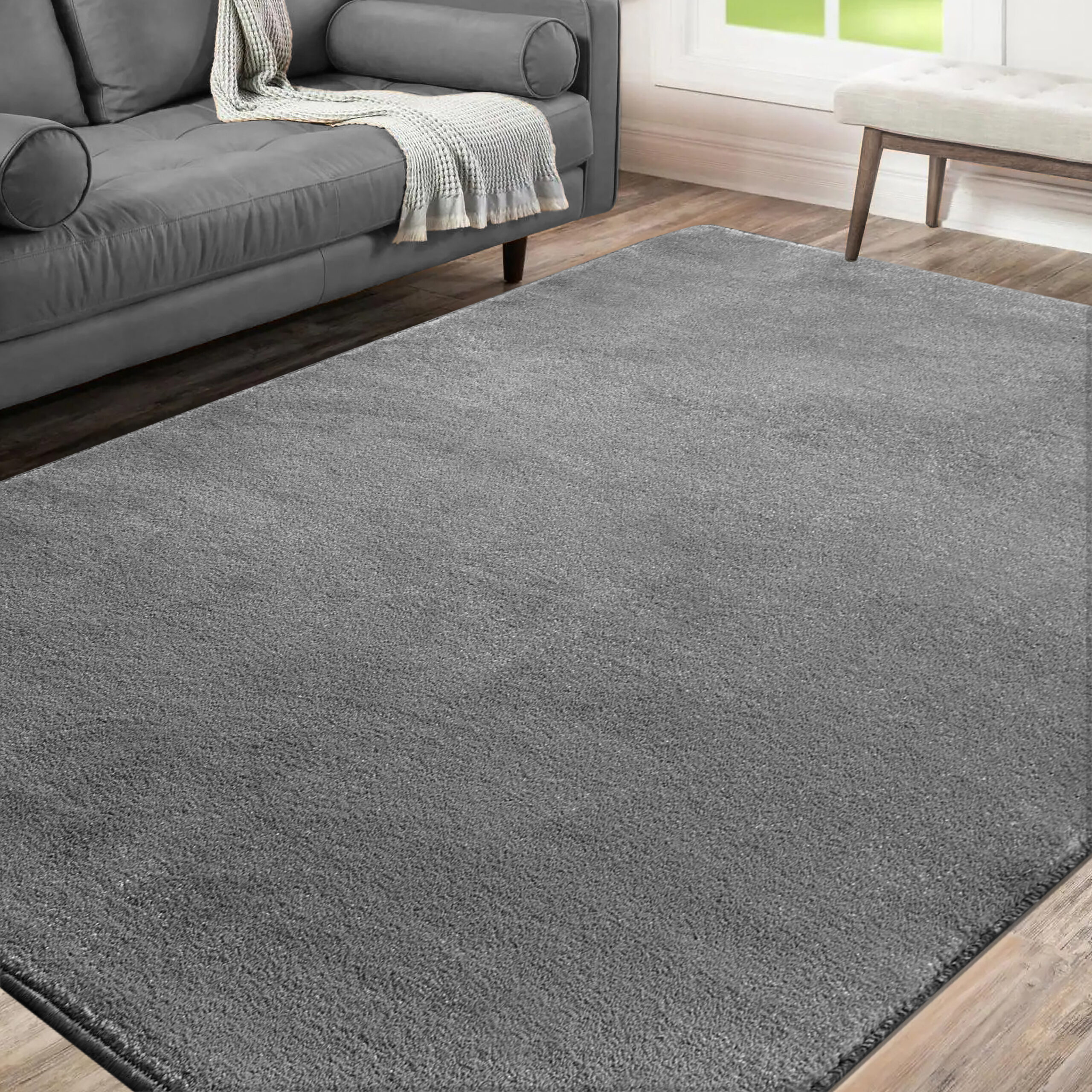 Modern geometric living area rug interior room rug design.
