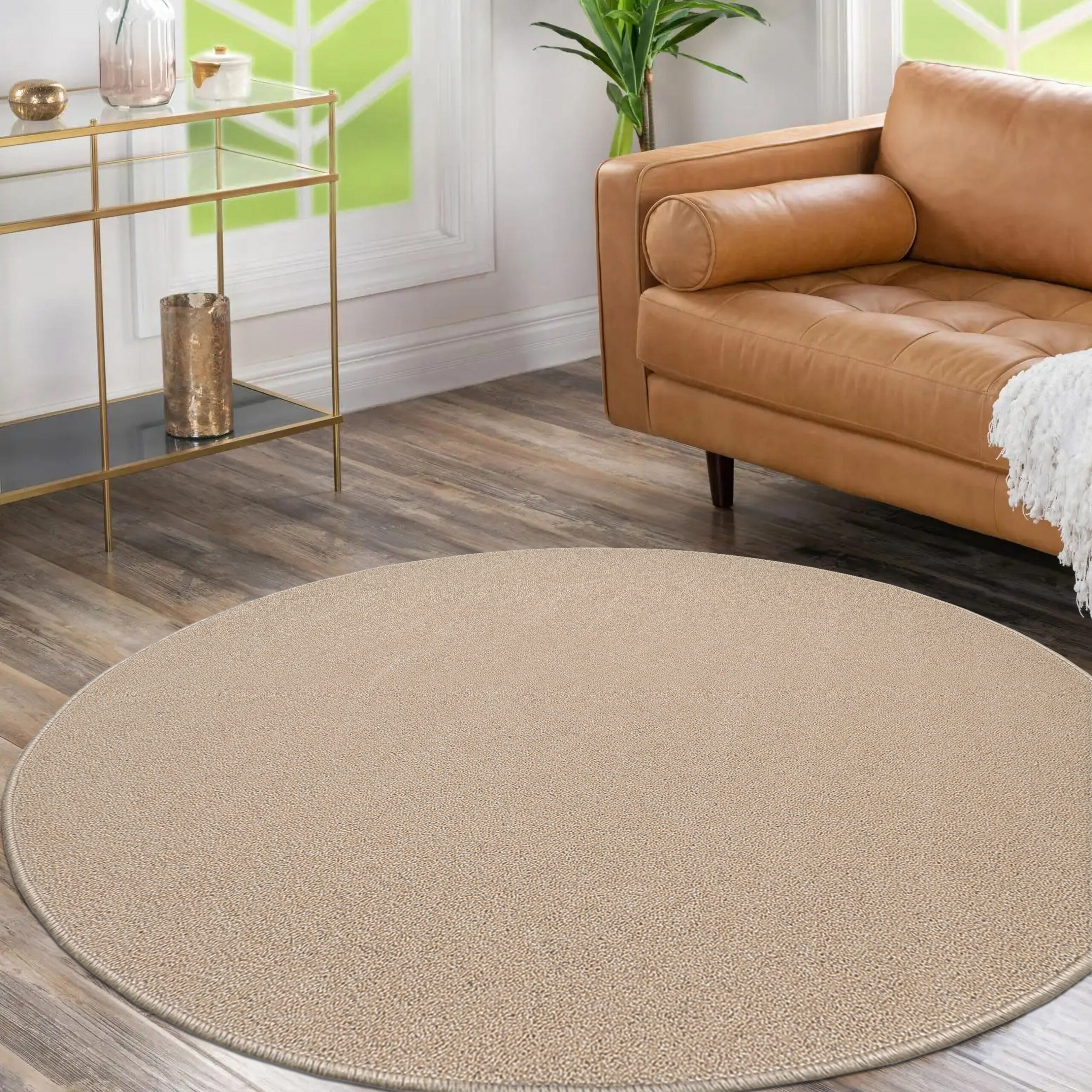Modern living room area rug design. Interior room rug sofa chair
